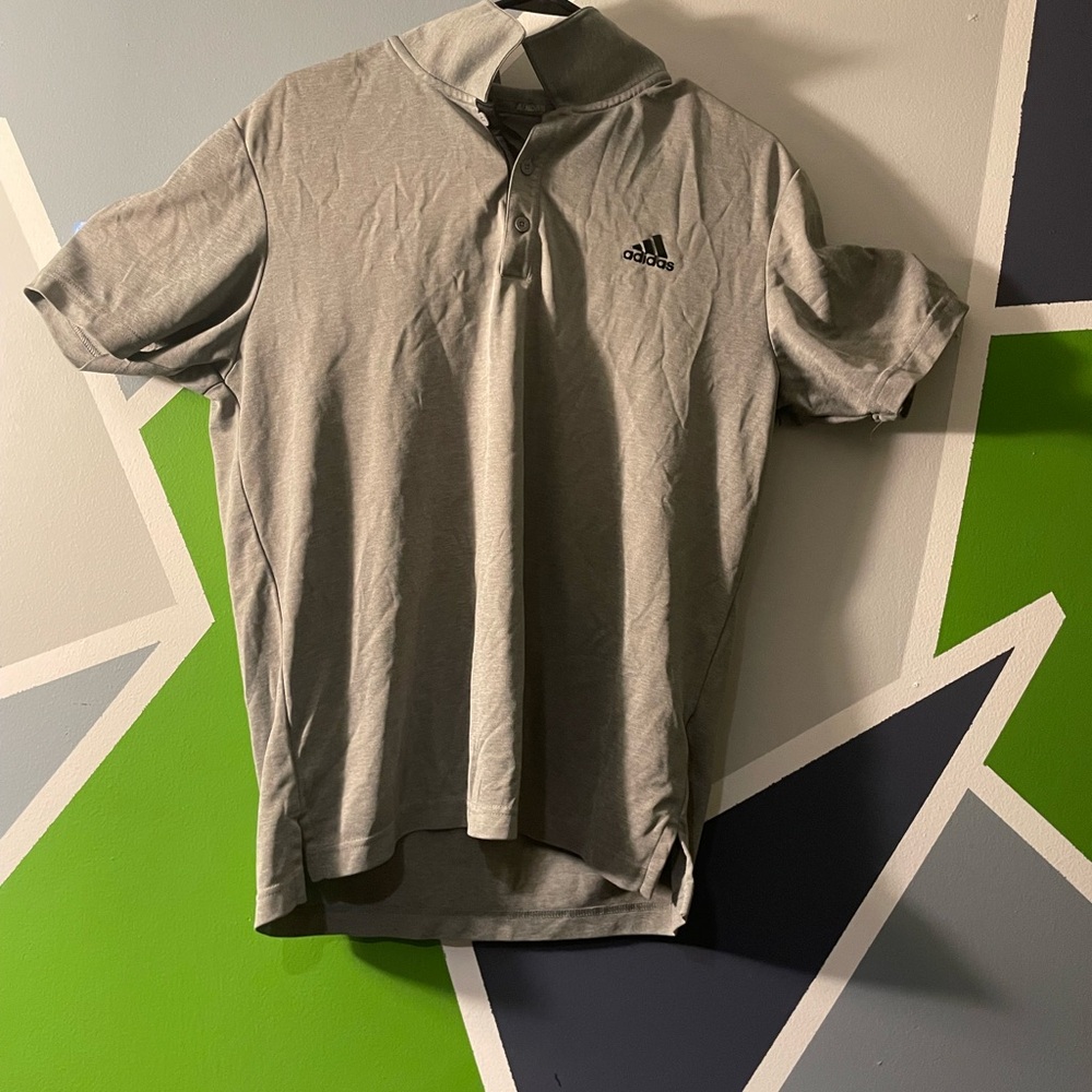 Adidas Men's Classic Gray Polo - Picture 1 of 3